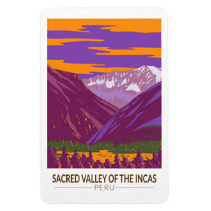 Helig Valley Peru Travel Art Vintage Magnet