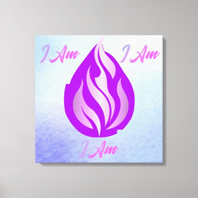 Helig Violett Flamma - Jag Är Canvastryck (Framsida)