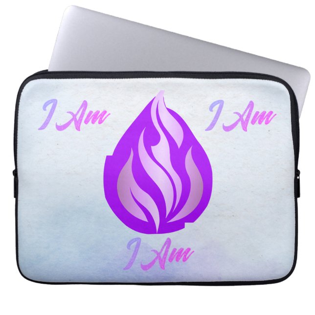 Helig Violett Flamma - Jag Är Laptop Fodral (Framsidan)
