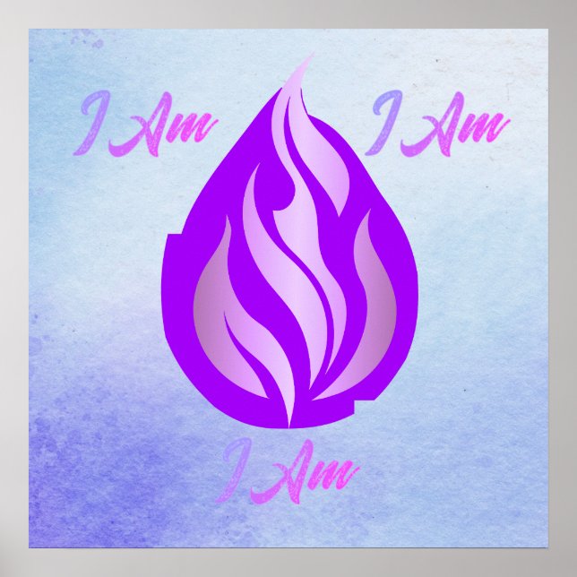Helig Violett Flamma - Jag Är Poster (Framsidan)