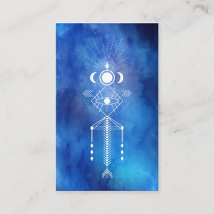 *~* Helig Watercolor Reiki Tribal Aztec Primär Visitkort