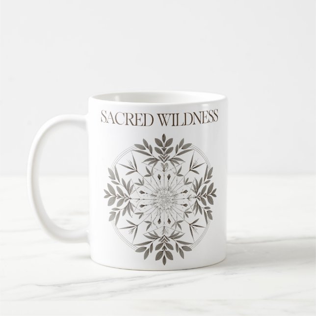 Helig Wilness Botanical Mandala Art Kaffemugg (Vänster)