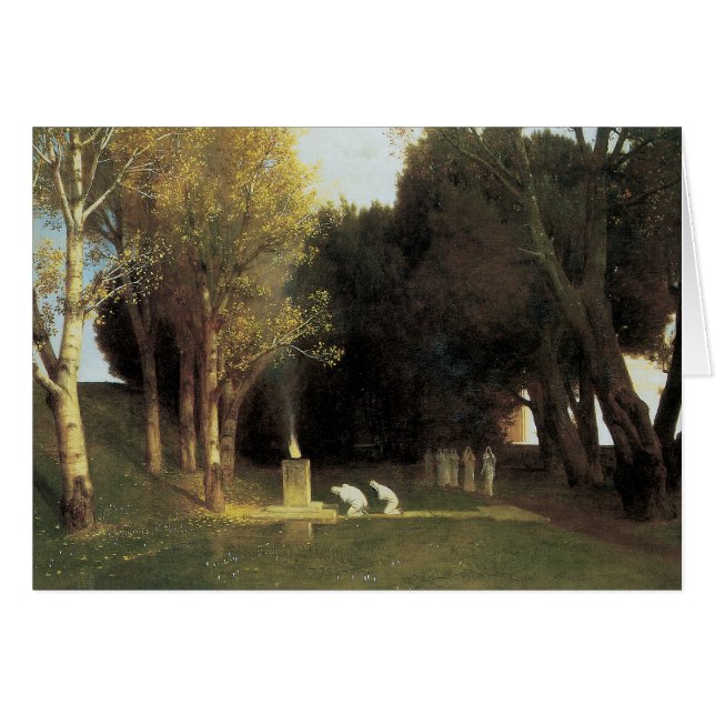 Helig Wood, 1882, Arnold Bocklin Hälsningskort (Framsidan Horizontal)