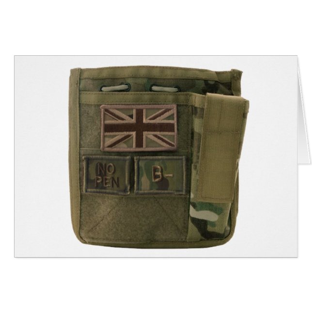 Heliga admin-pouch-armén hälsningskort (Framsidan Horizontal)