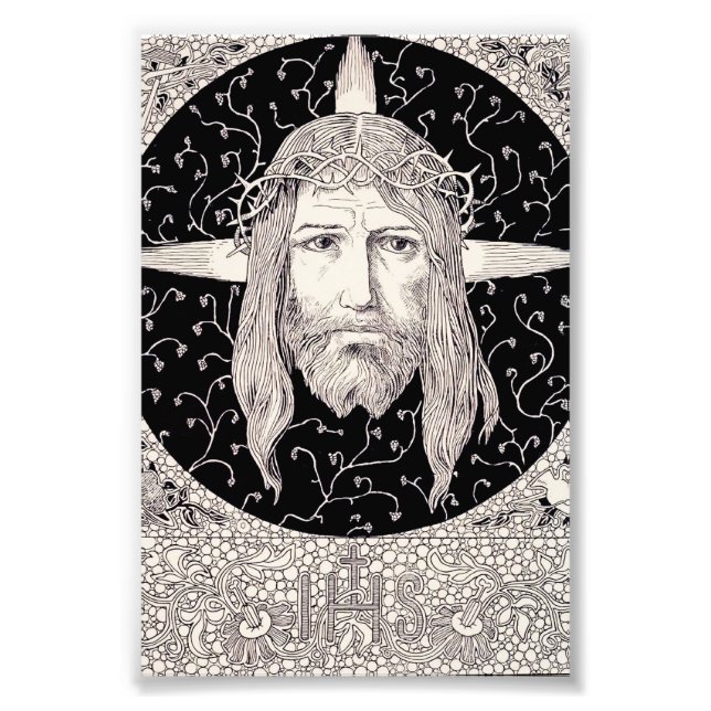 Heliga Ansikte av Jesus Kristus Fototryck (Framsidan)