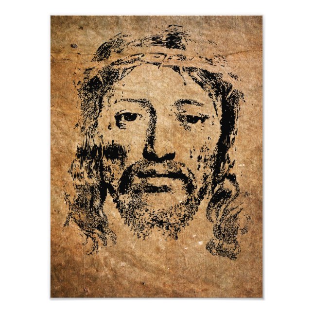 Heliga Ansikte av Jesus Kristus Fototryck (Framsidan)