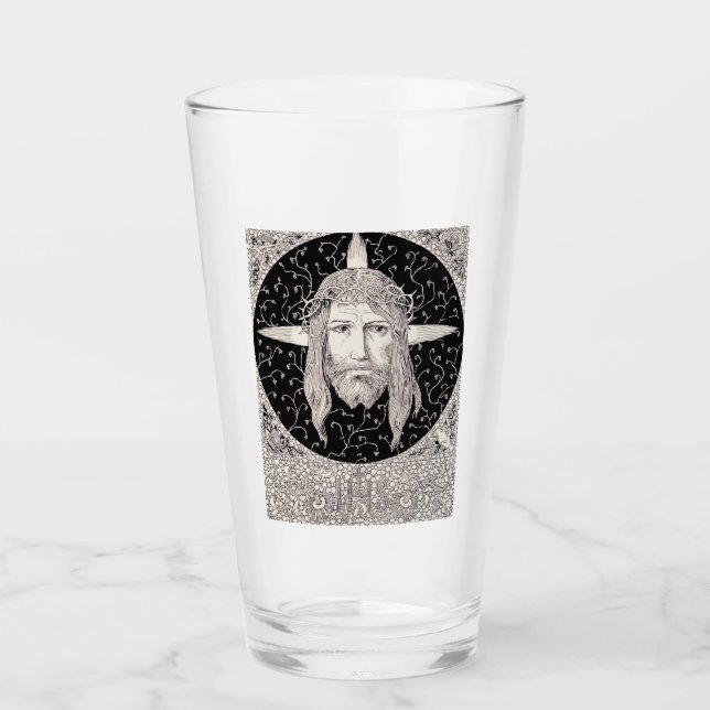 Heliga Ansikte av Jesus Kristus Glaskopp (Framsida)