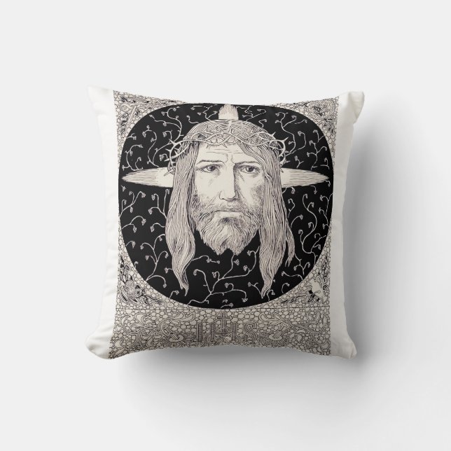 Heliga Ansikte av Jesus Kristus Kudde (Framsida)