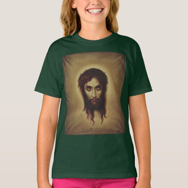 Heliga Ansikte av Jesus Kristus T Shirt (Framsida)
