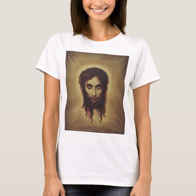 Heliga Ansikte av Jesus Kristus T Shirt (Framsida)