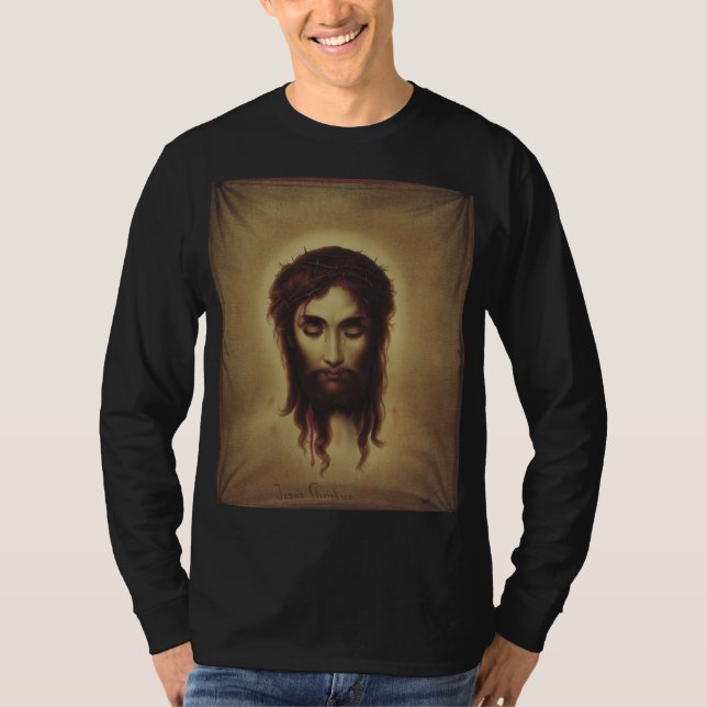 Heliga Ansikte av Jesus Kristus T Shirt (Framsida)