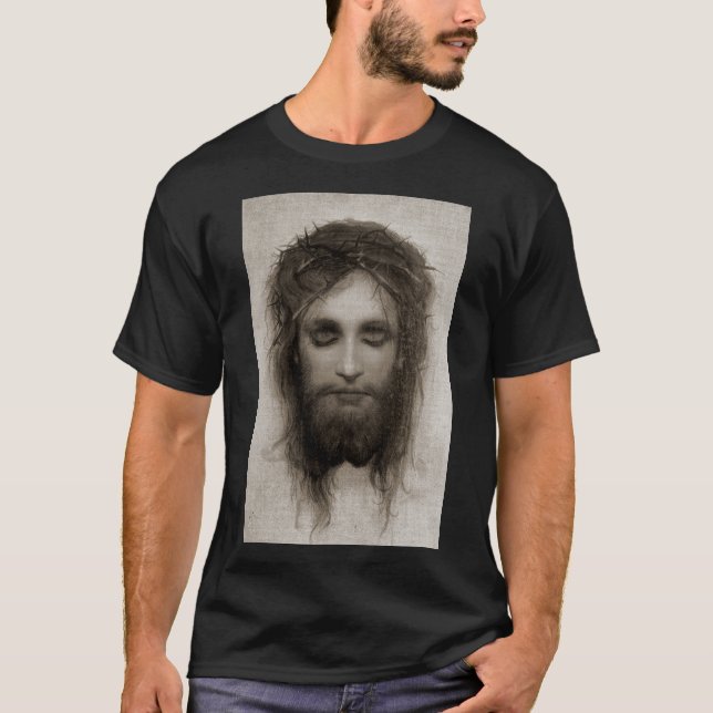 Heliga Ansikte av Jesus Kristus T Shirt (Framsida)