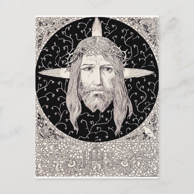 Heliga Ansikte av Jesus Kristus Vykort (Framsida)