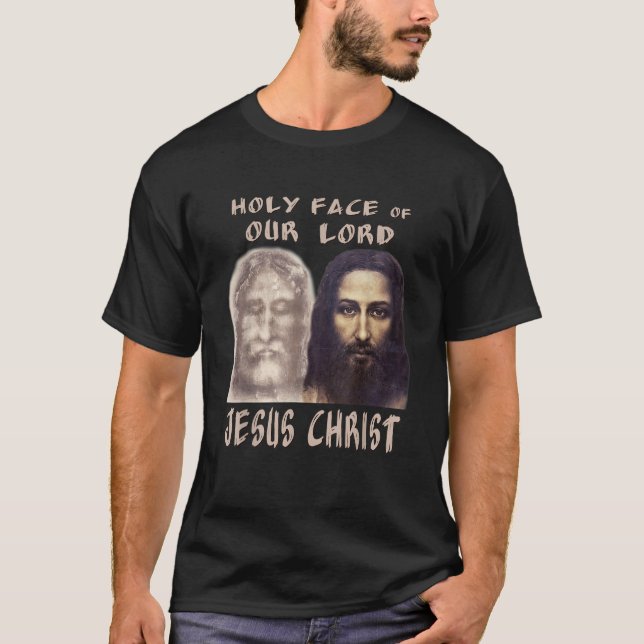 Heliga Ansikte Vår Herre Jesus Kristus Shroud Turi T Shirt (Framsida)