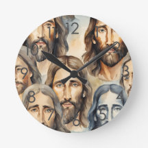 Heliga ansikten Jesus väggur