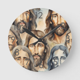 Heliga ansikten Jesus väggur