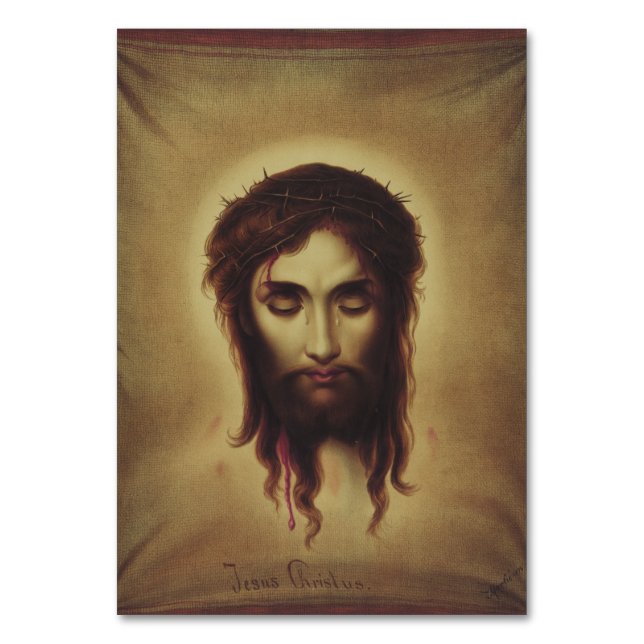 Heliga ansiktet Jesus Kristus Bordsnummer (Framsidan)