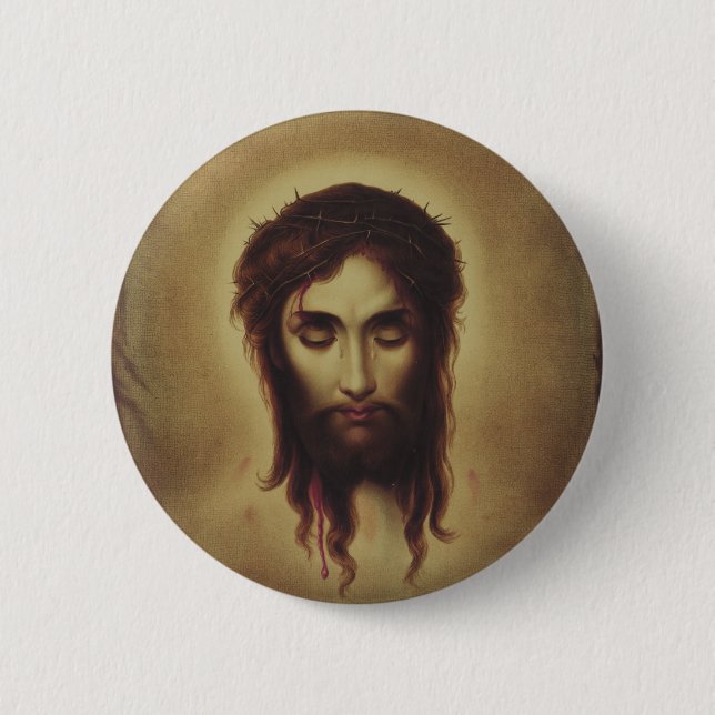Heliga ansiktet Jesus Kristus Knapp (Framsida)