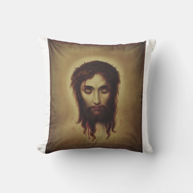 Heliga ansiktet Jesus Kristus Kudde (Framsida)