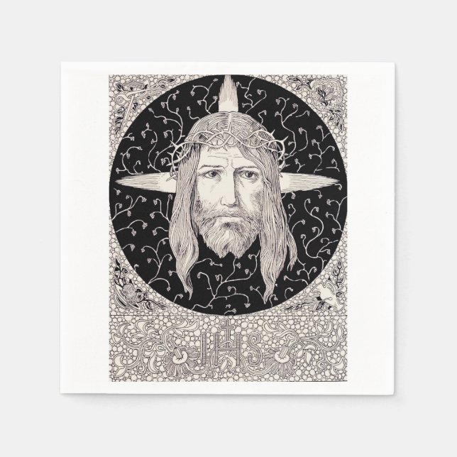 Heliga ansiktet Jesus Kristus Pappersservett (Framsidan)