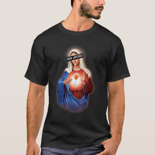 Heliga Aperoli Mor Maria Holding ett glas Vin T Shirt