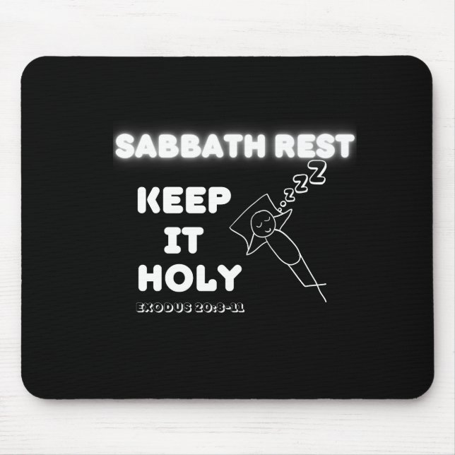Heliga av Behållan Sabbath Rest  Graphics Design Musmatta (Framsidan)