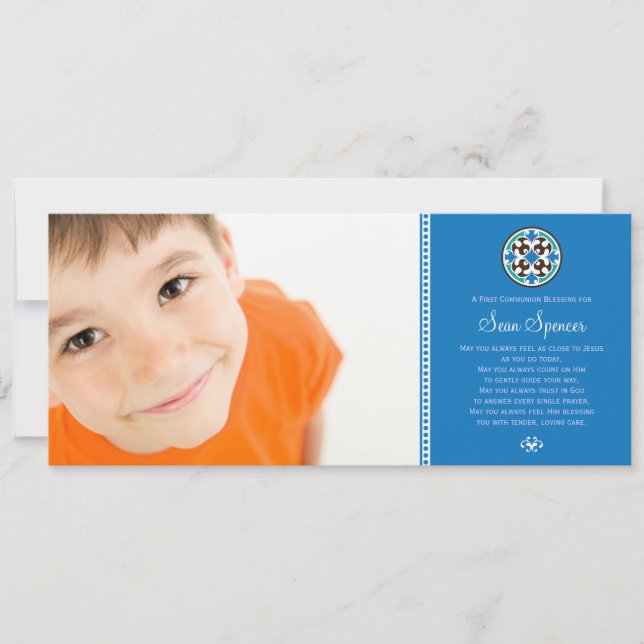 Heliga av fastsatt glas första kommunision Photo K Kort (Framsida)