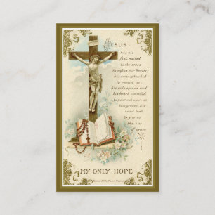 Heliga av katolsk Crucifix av begravningsmaterial Visitkort