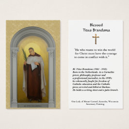 Heliga av Saint Titus Brandsma-Religiösan Visitkort