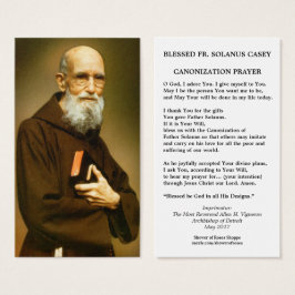 Heliga av svart Solanus Casey-katolsk Religiösa Visitkort