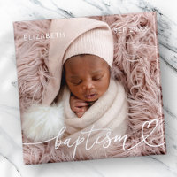 Heliga Baptism Elegant Modern Chic Heart Baby Phot