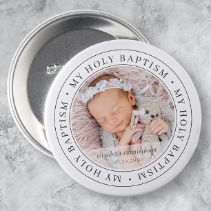 Heliga Baptism Enkel Ram Modern Anpassningsbar Fot Knapp