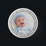 Heliga Baptism - enkelt foto till modern Anpassnin Knapp<br><div class="desc">Denna enkla och moderna utformning består av serif-typografi och lägger till ett anpassningsbar-foto.</div>