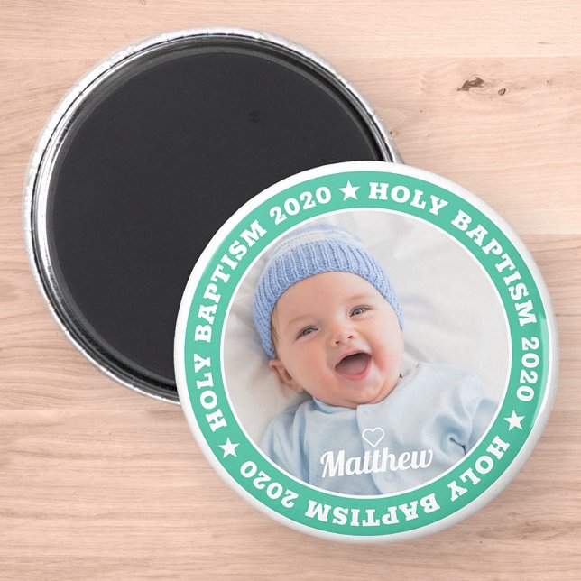 Heliga Baptism Modern Anpassningsbar Photo Magnet (Skapare uppladdad)