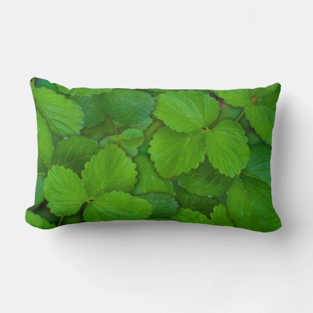 Heliga Basil Tulsi Grönt Mint Löv Lumbarkudde (Framsida)