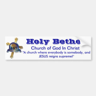 Heliga Bethel Church of God in Jesus Bumper Sticke Bildekal