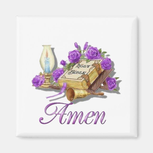 Heliga Bible Amen Magnet (Framsidan)