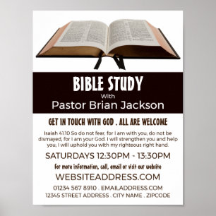Heliga Bible, Christian Bible Class Advert Poster