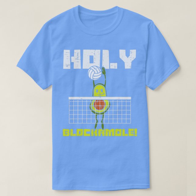 Heliga Blockamole Avocado Volleyball Player Blocke T Shirt (Design framsida)