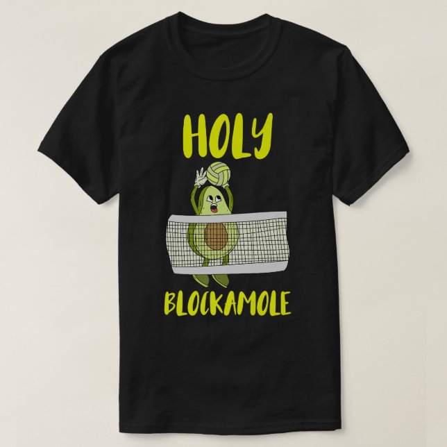 Heliga Blockamole Avocado Volleyball-träningskedja T Shirt (Design framsida)