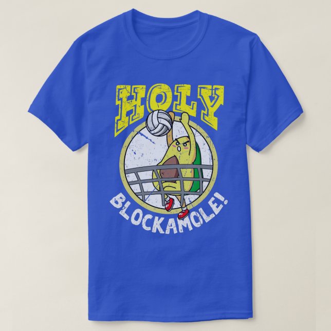 Heliga Blockamole Funny Cute Volleyball Block Avoc T Shirt (Design framsida)
