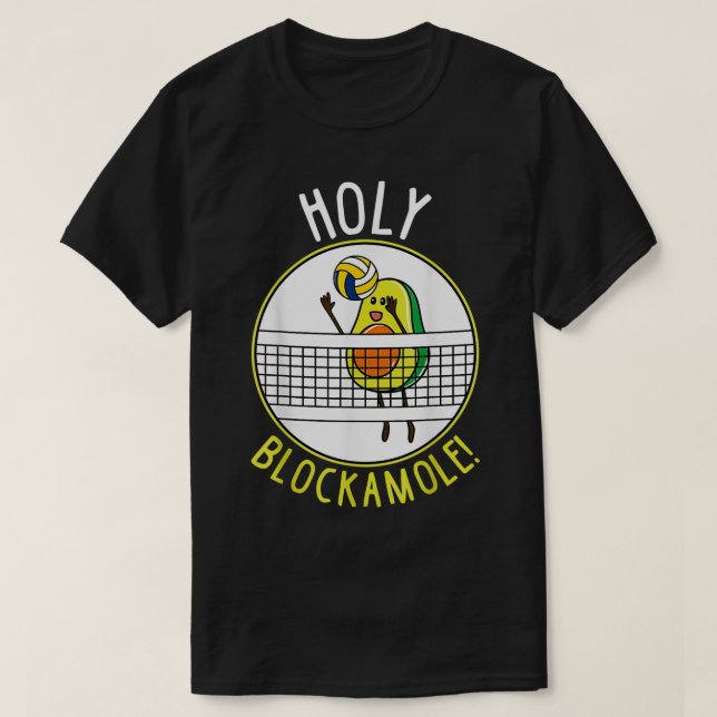 Heliga Blockamole Funny Volleyball Avocado T Shirt (Design framsida)