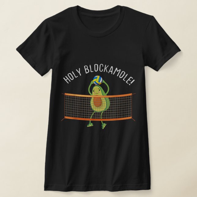 Heliga Blockamole Volleyball Cute Roligt T Shirt (Laydown)