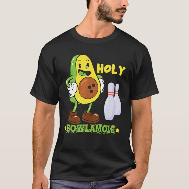 Heliga Bowlamole Avocado Guacamole Bowling Bowlare T Shirt (Framsida)