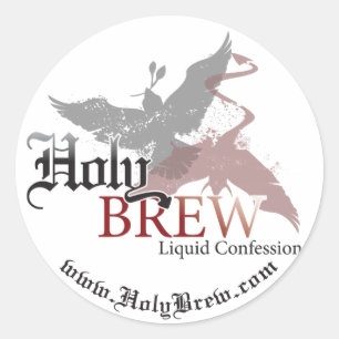 Heliga Brew-etikett Runt Klistermärke