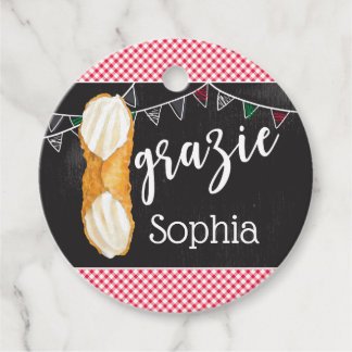Heliga Cannoli Birthday Circle Favor Tagg Gåvor Etiketter