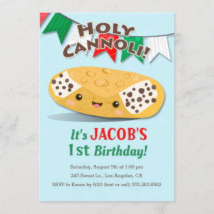 Heliga Cannoli! Cute Posts Födelsedagsfest Inbjudningar