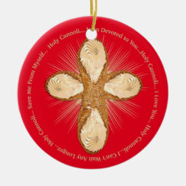 Heliga Cannoli Funny Italiensk röd jul Julgransprydnad Keramik