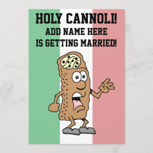 Heliga Cannoli italienska flaggan Italien Sventili Inbjudningar