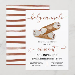 Heliga Cannoli Modern Födelsedagsfest Inbjudningar